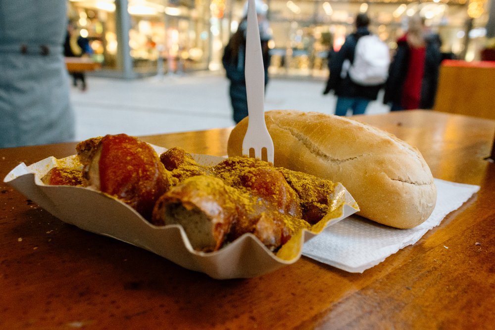 Currywurst at the Berlin Christmas markets