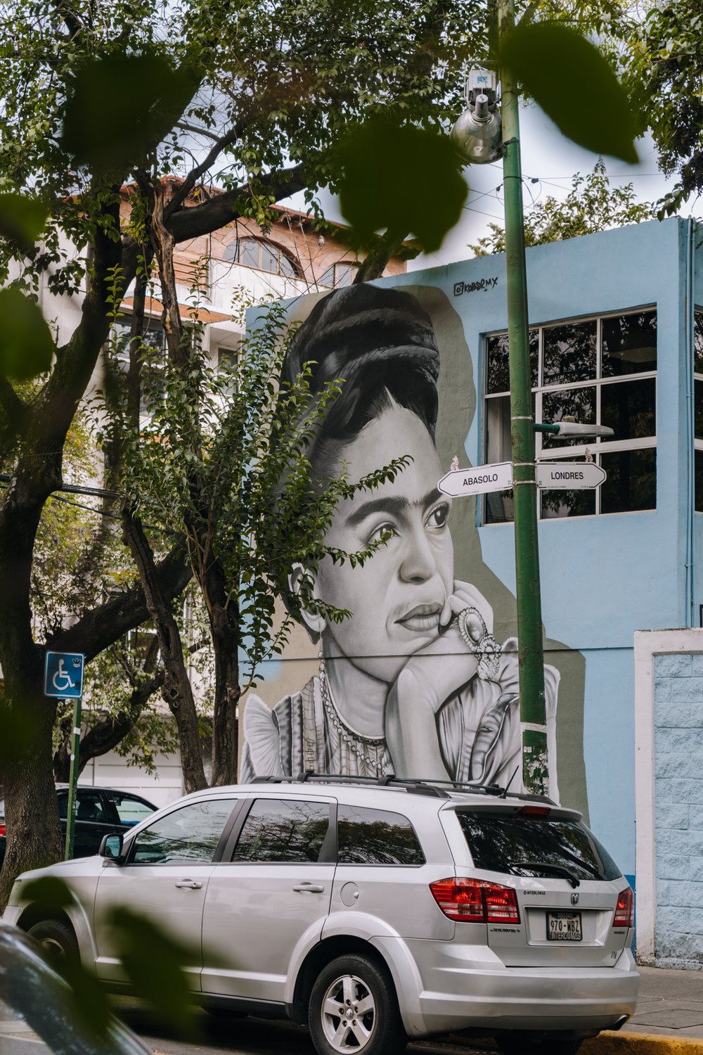 Frida mural in Coyoacan, Mexico City
