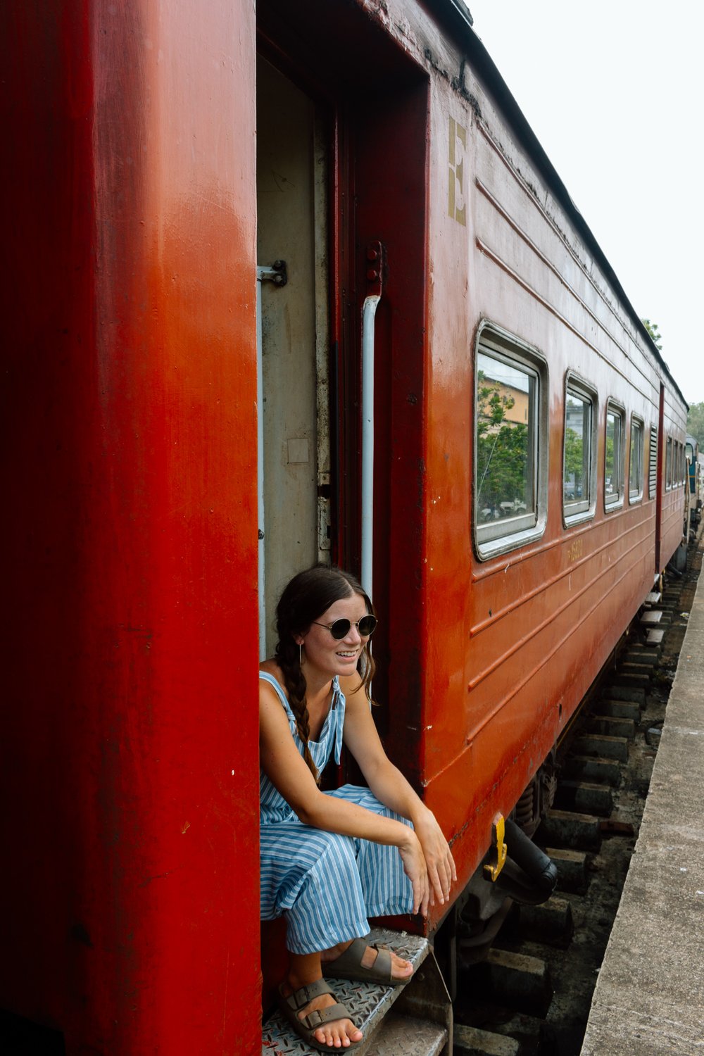 the train to Galle in Sri Lanka