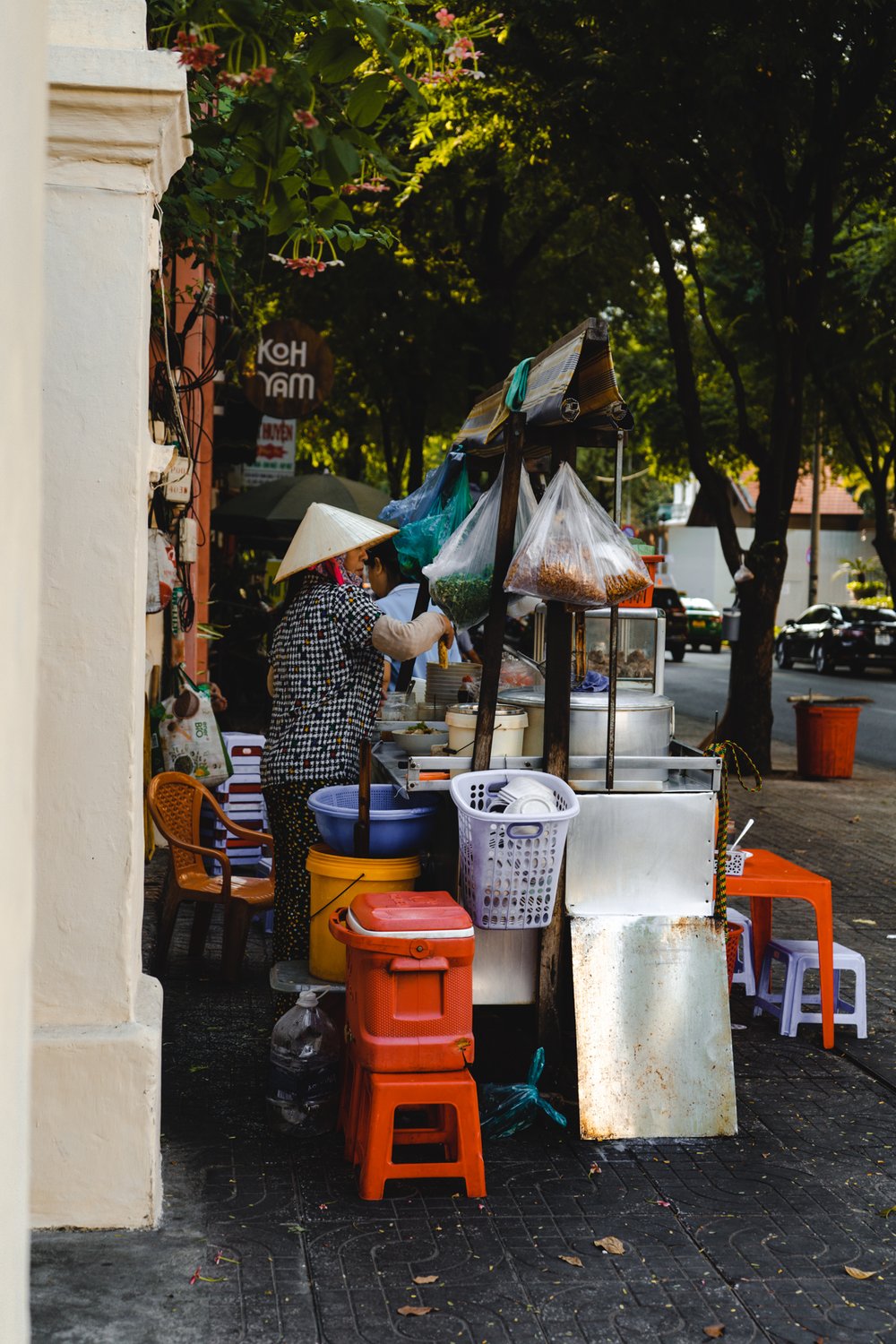 street food in Ho Chi Minh, Vietnam