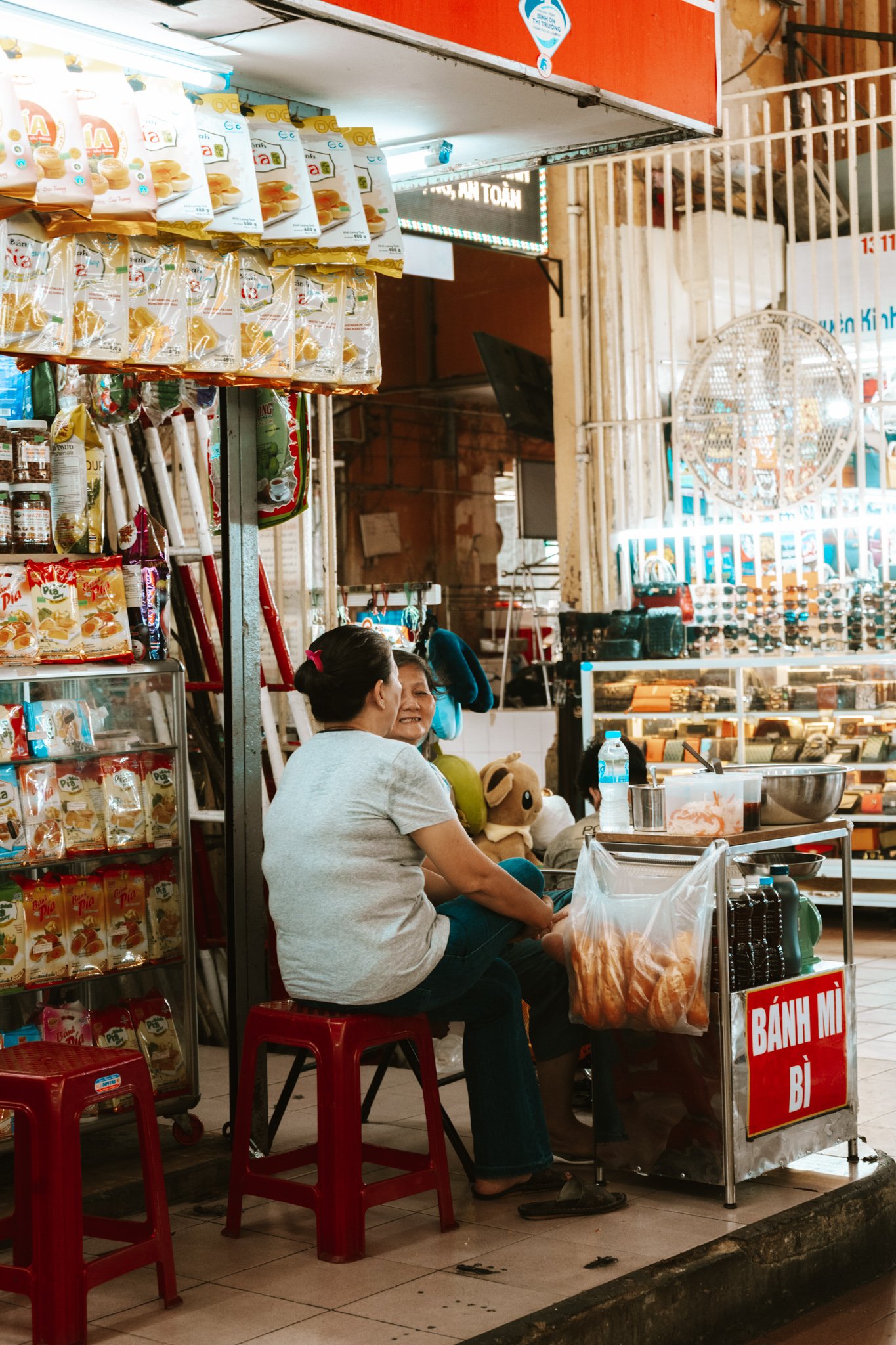 inside Ben Thanh Market in Saigon