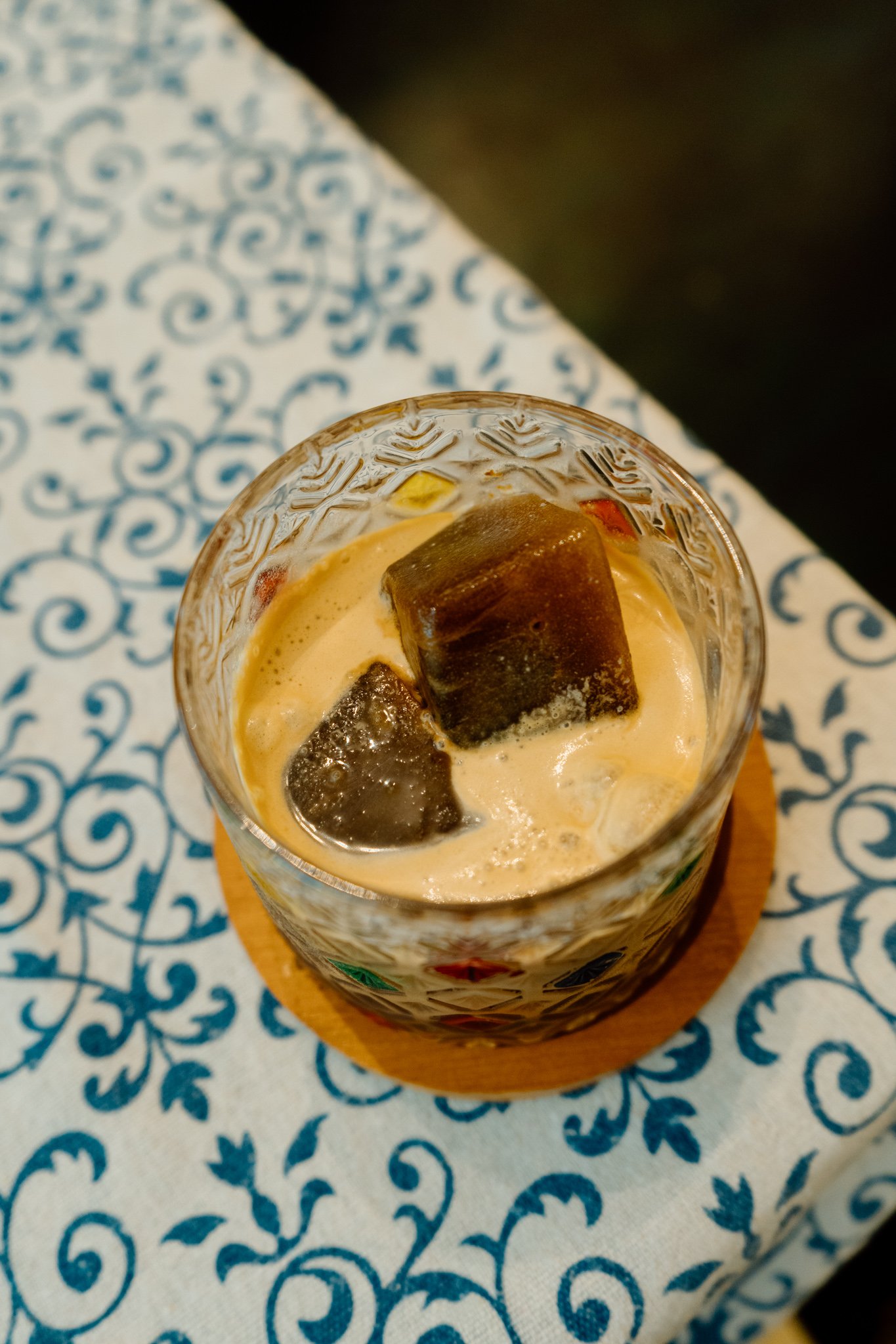 famous ice cube coffee from Ghe Coffee