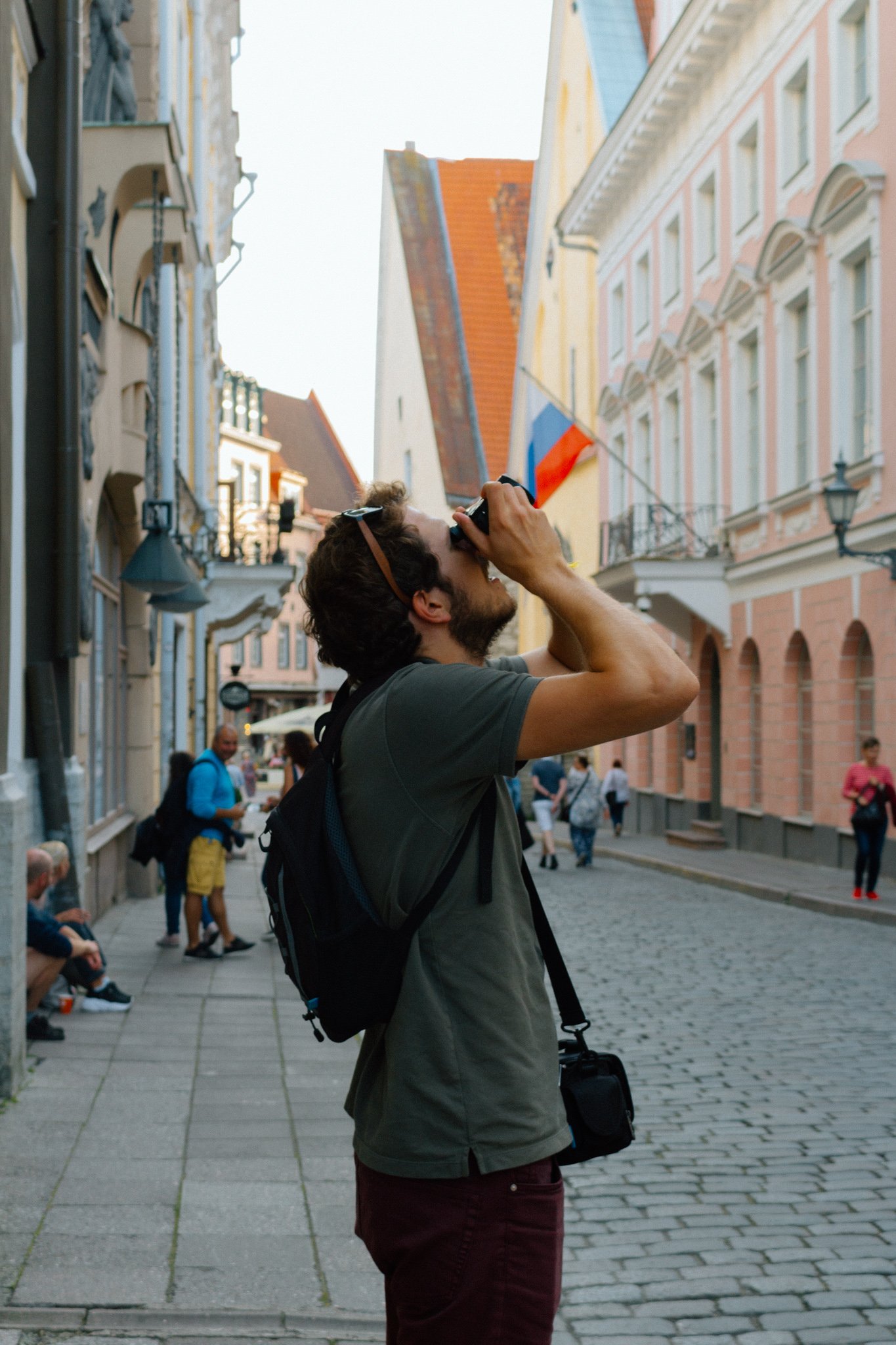 taking in the views of Tallinn's Old Town