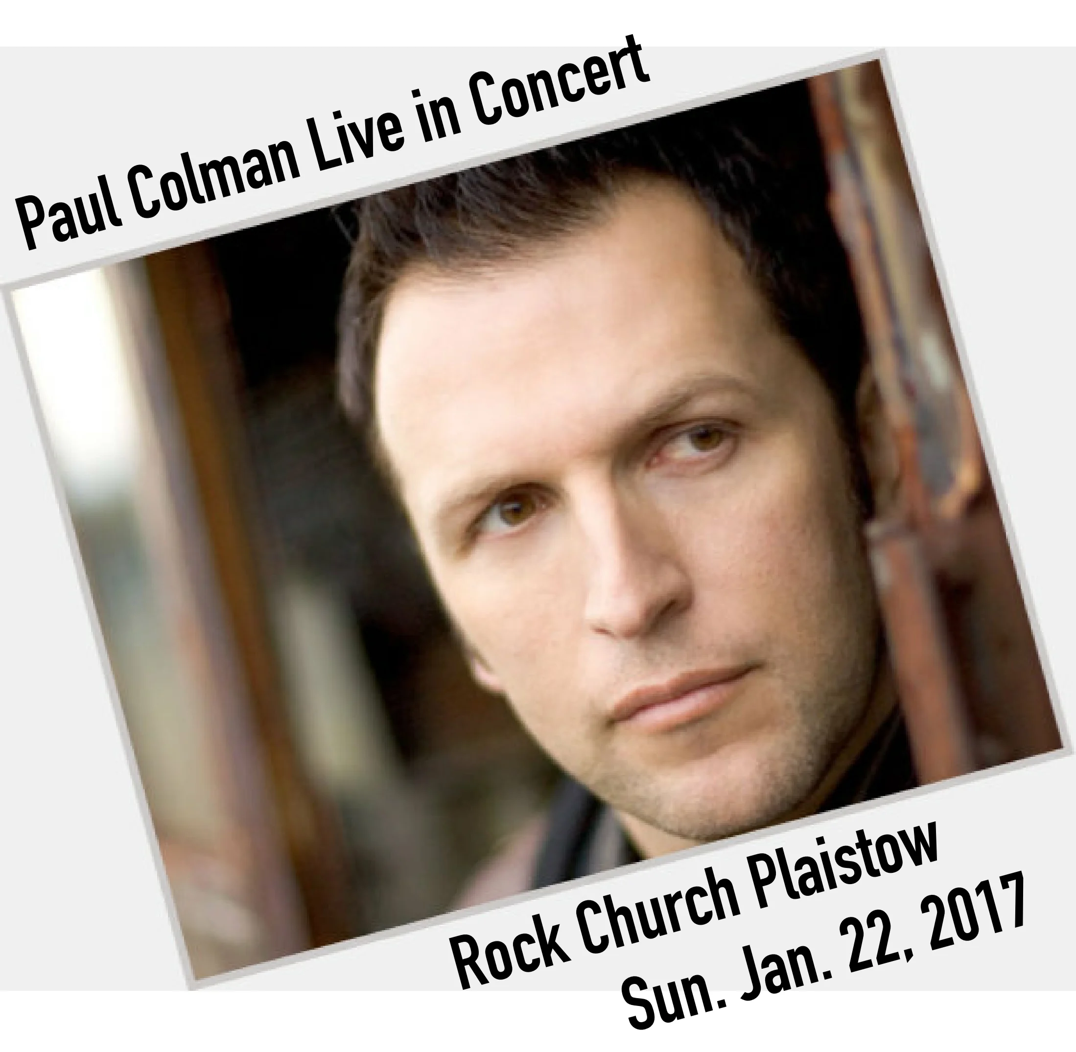 Don't miss Paul Colman in concert with us this Sunday night at 6:00 p.m.