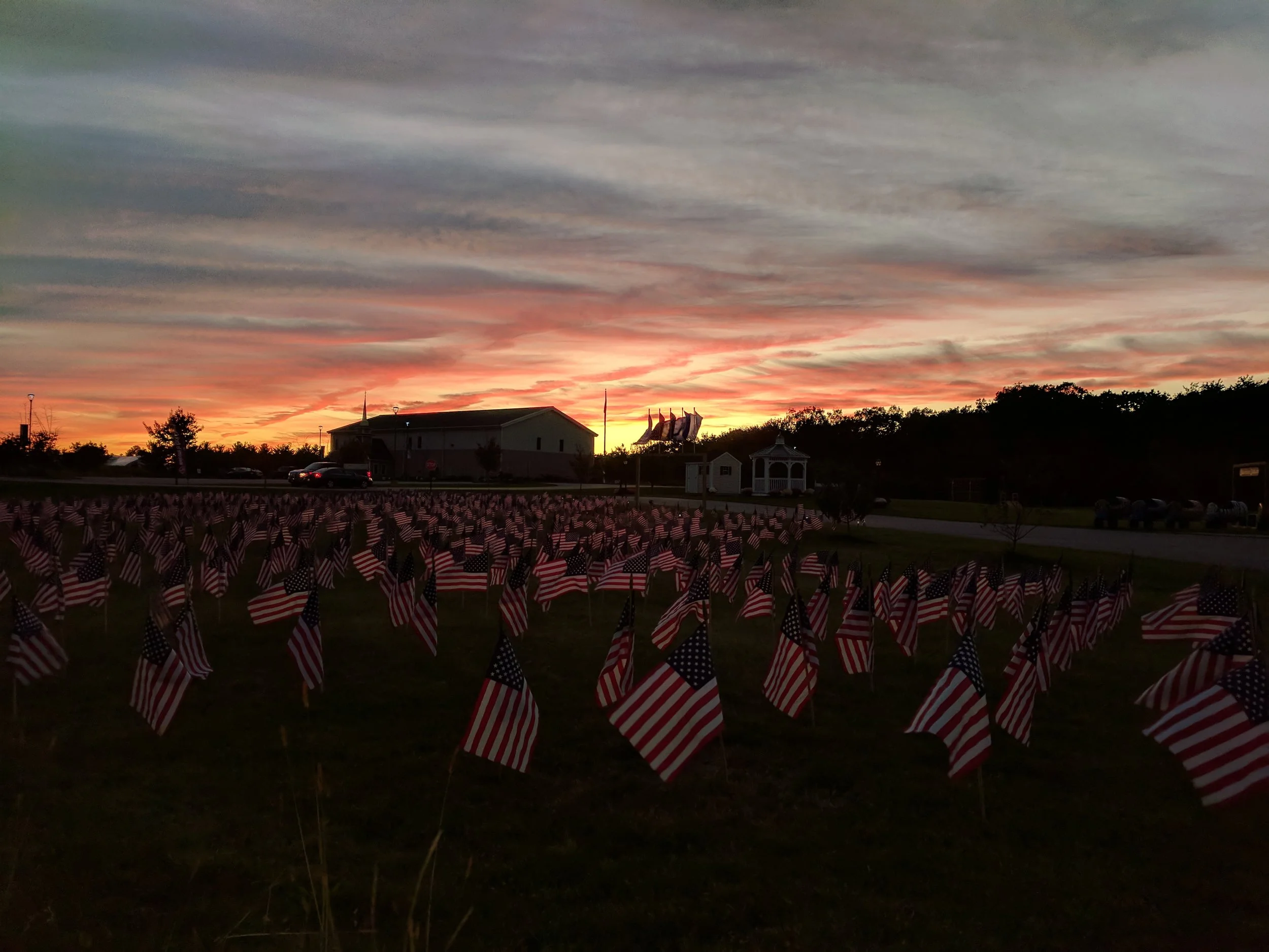 Thank you to all who helped with set up for the Field of Flags!