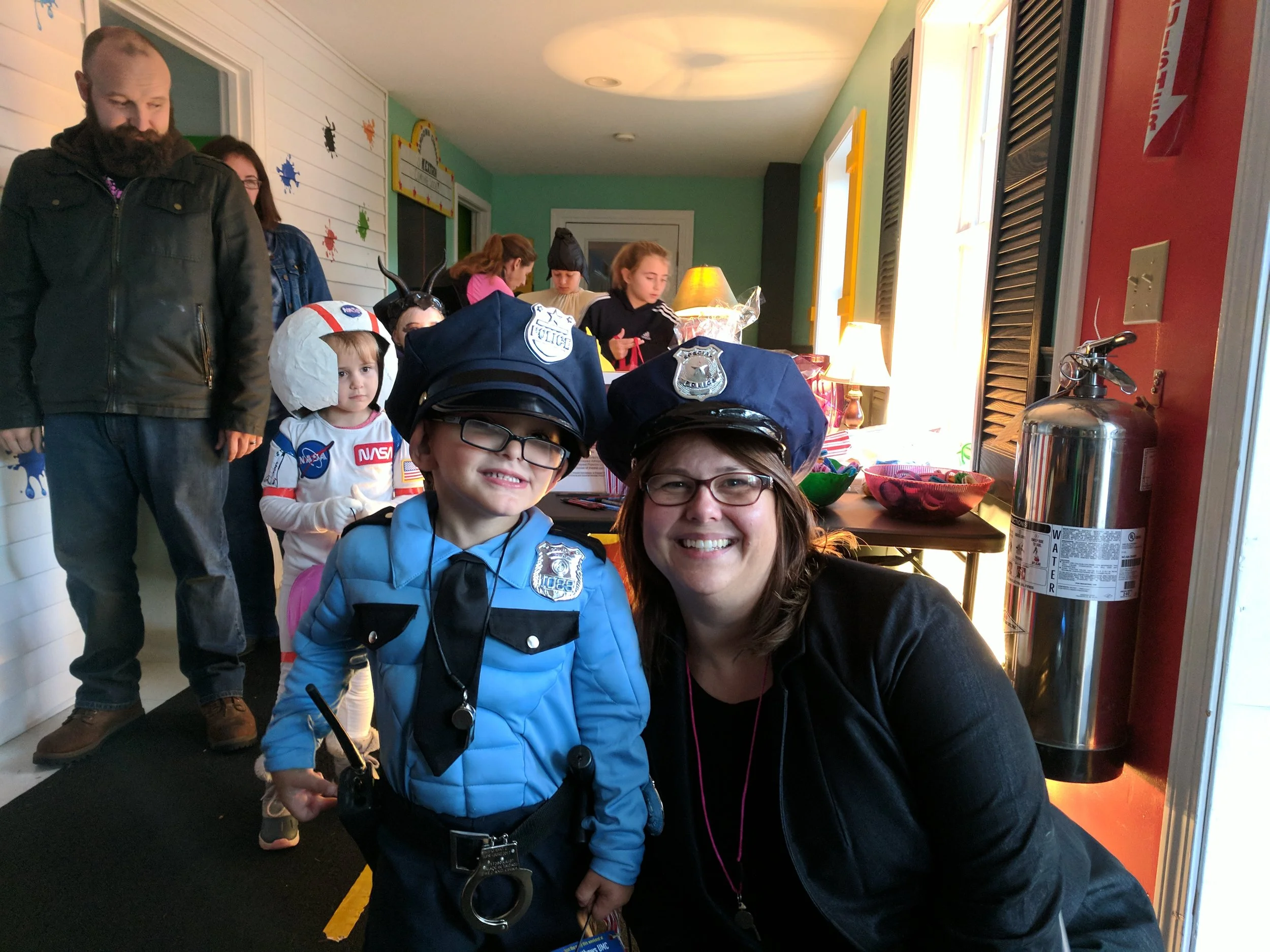 Some of the hundreds of children that came through Sandown's Trunk or Treat