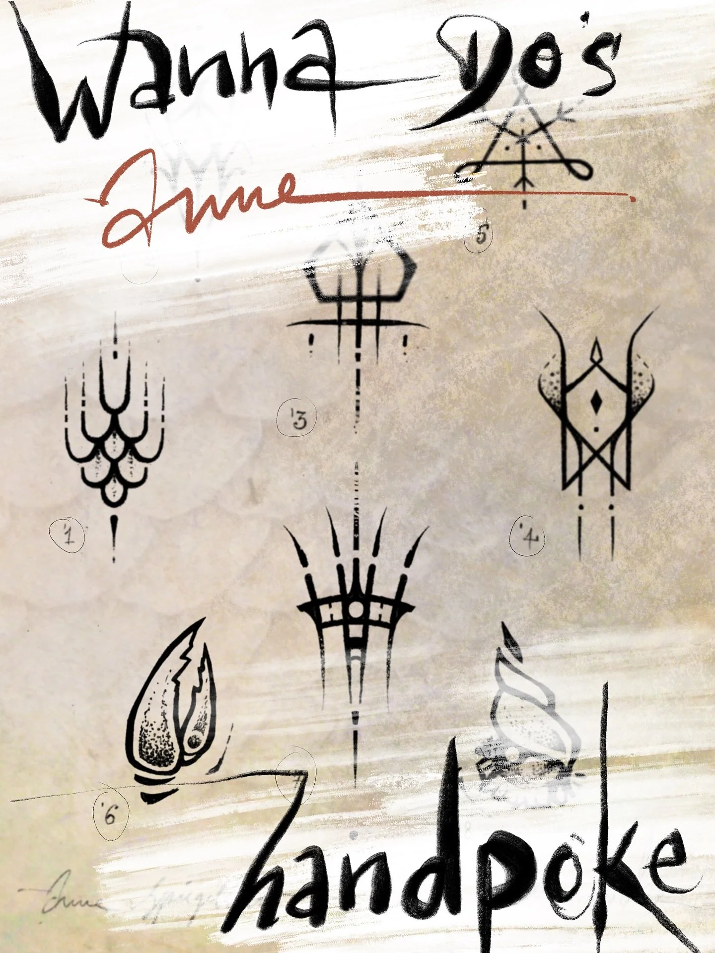 Handpoke Wanna Do‘s #5 for CoM25 from Aug 5-9 by our silky seal @spiegelblatt 🦭(sizes~ 5x5; ~3x7cm)
.
#goldengooselarp #conquestofmythodea #com25 #conquestofmythodea2025 #spiegelblatt #goldengooselab #larptattoo #tattoolarp