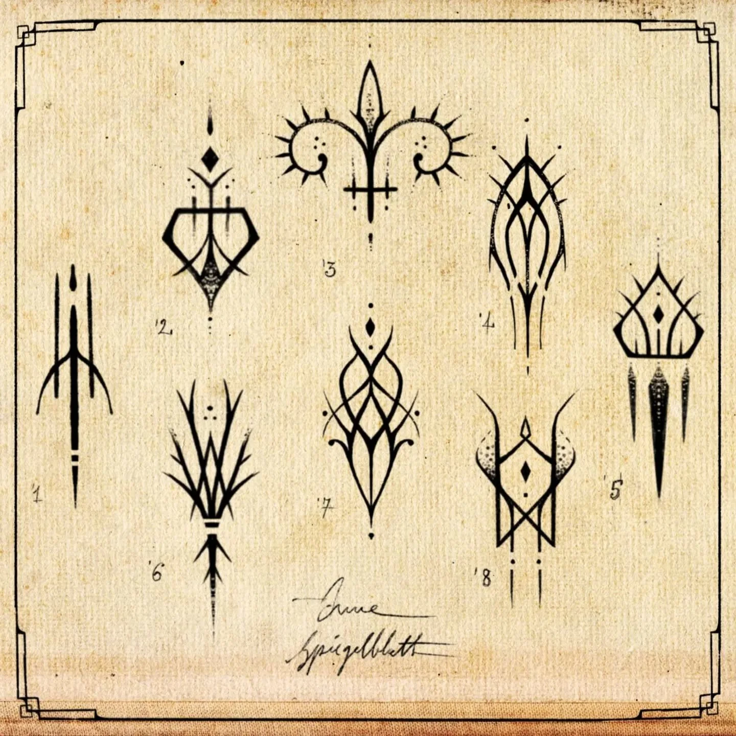 Handpoke Wanna do's for CoM24 @realms_of_mythodea 
.
#conquestofmythodea #larphandpoke #tattoolarp #goldengooselab #goldengooselarp #spiegelblatt