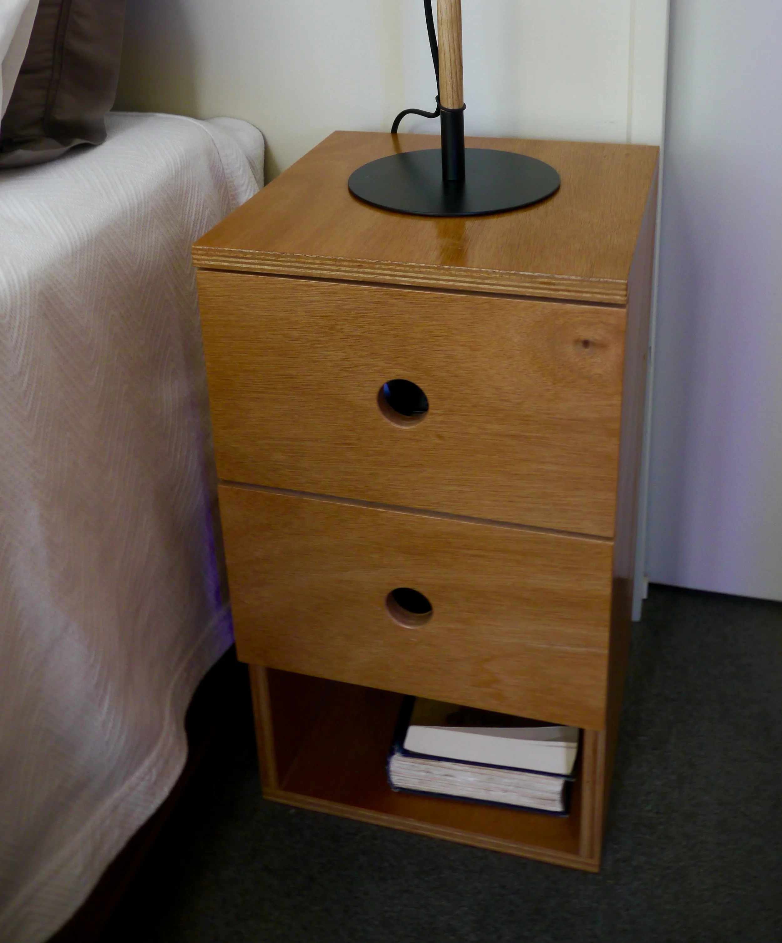 Two drawer bed-side table