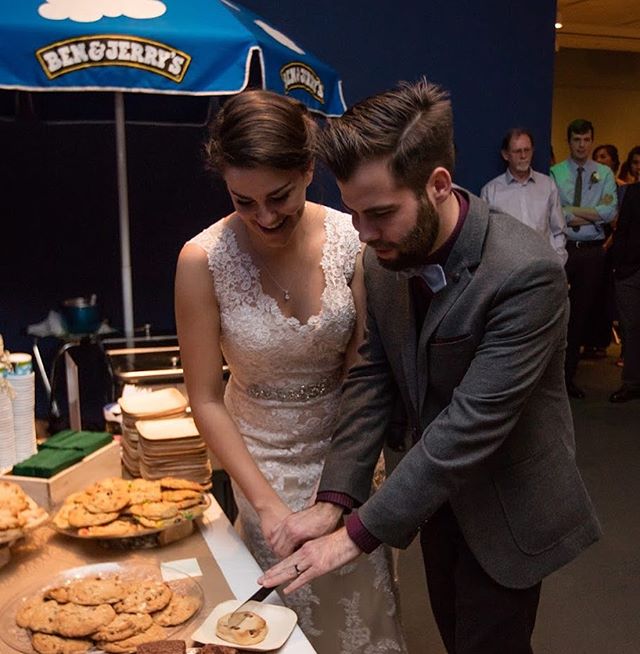 Who says you have to serve cake at your wedding? Why not homemade, secret family recipe cookies and ice cream?!