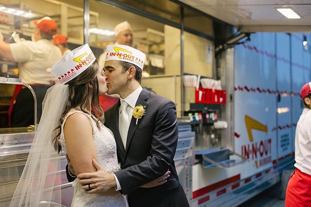 Did you know today In-N-Out Burger celebrates 70 years of burgers? Is there anything better than seeing this truck at a wedding?!