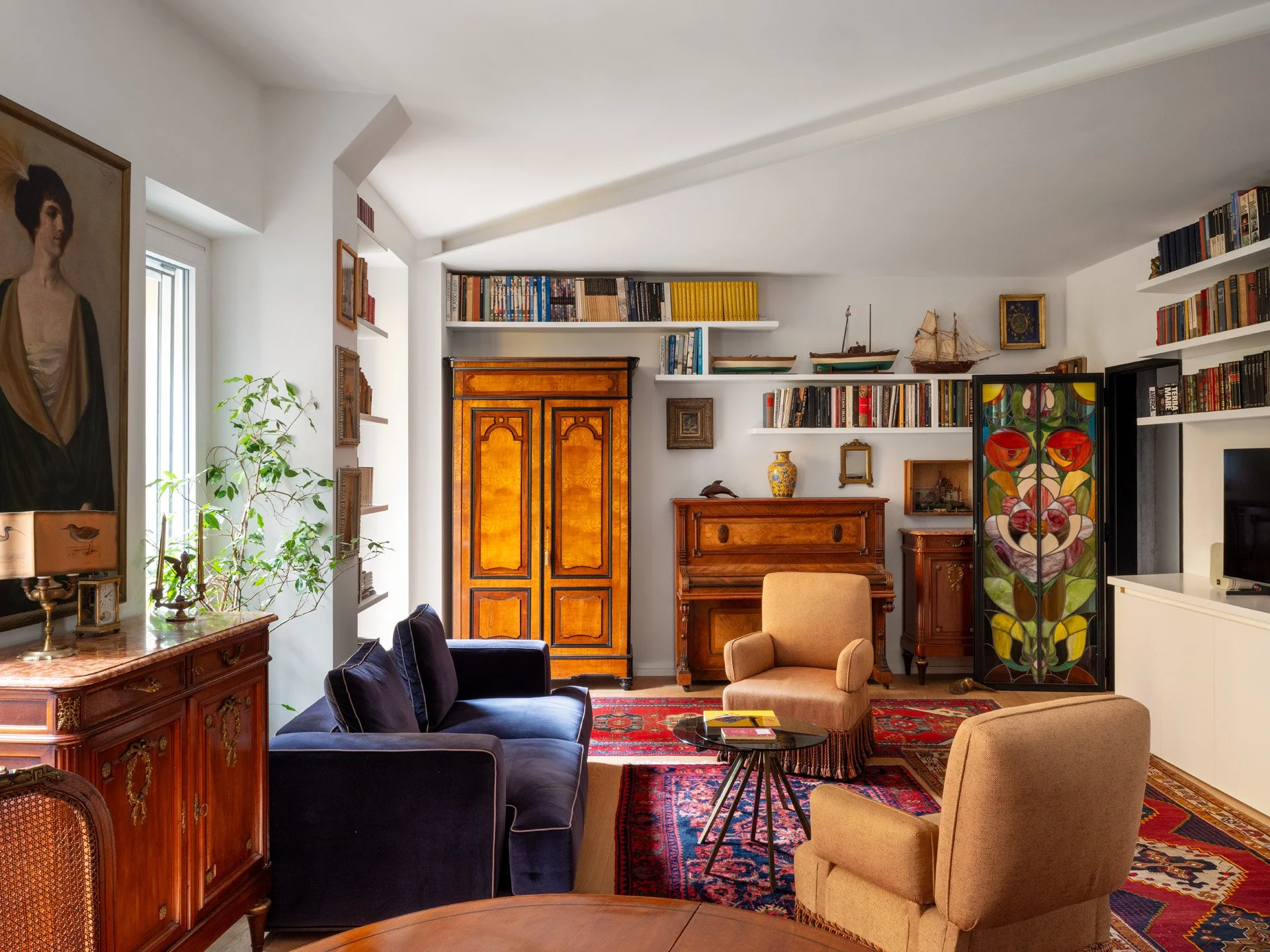 A Dialogue Between Eras || Inside a 1920s Rome Apartment Renovation Where Exposed Concrete Meets Reclaimed Tile