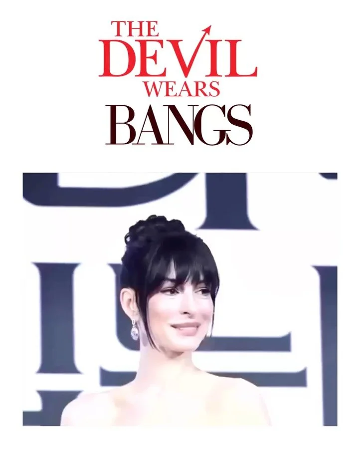 Anne Hathaway showed up to the Devil Wears Prada 2 press tour in Seoul with blunt bangs and the internet lost it. Hairstylists are already calling 2026 the year of the fringe.

#bangstrend #bluntbangs #curtainbangs #annehathaway #devilwearsprada