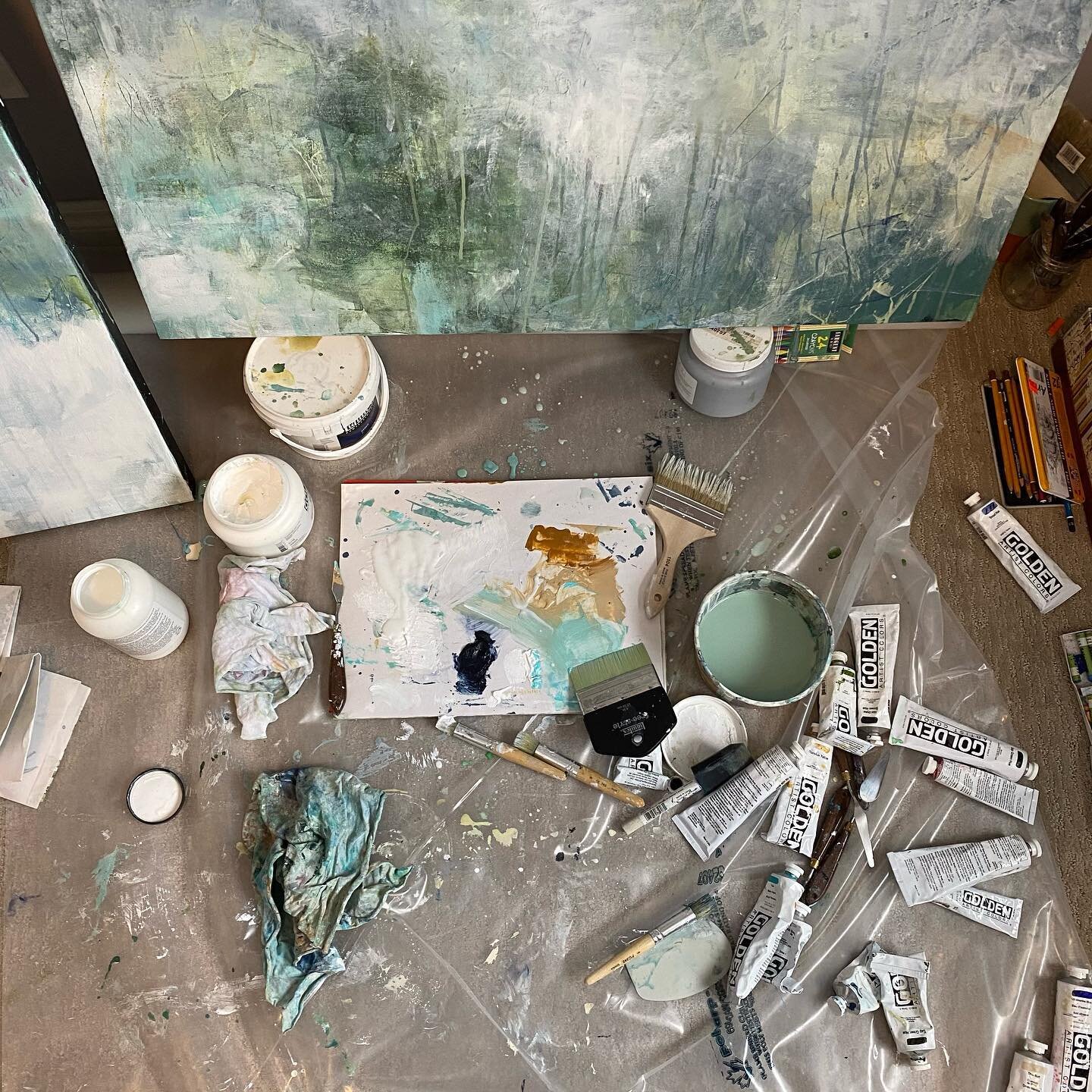 Working through some emotions ... that&rsquo;s what painting is for me, an attempt to sit with, understand and release all that I feel.  There is so much of me built up in each layer, some of which are hidden and will never be seen or felt by anyone 