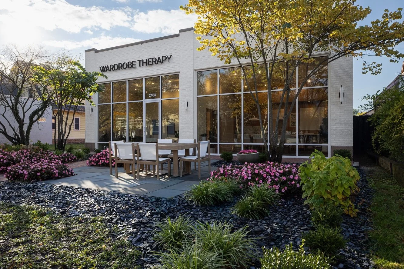 .
As Wardrobe Therapy continued to grow and evolve their business they looked for a new brick and mortar location to call home. 

The opportunity to give this old retail building a complete makeover provided a chance to create a warm sophisticated en