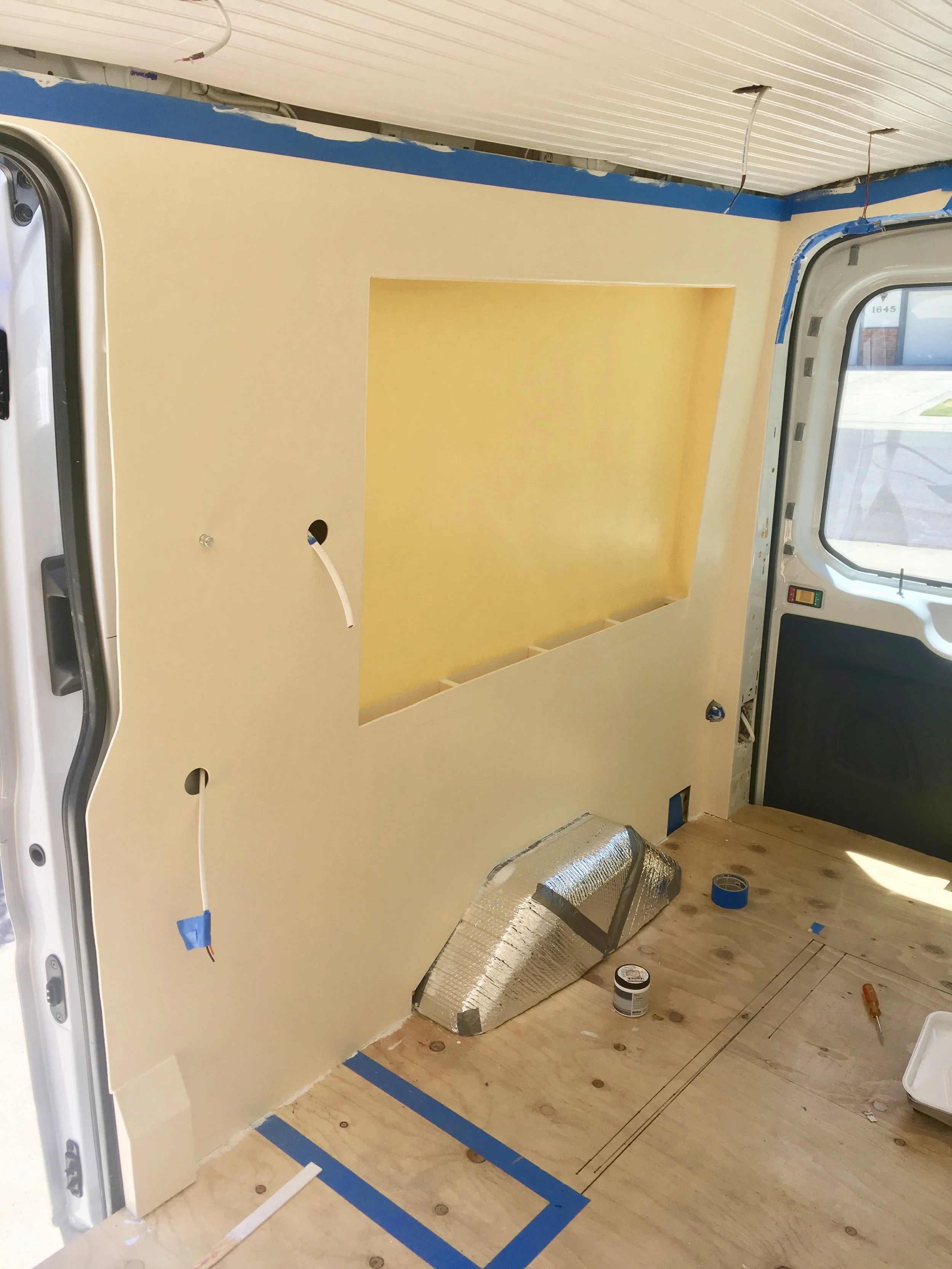 One coat of paint (and it’s a little rough around the edges), but it’s coming together really well!!