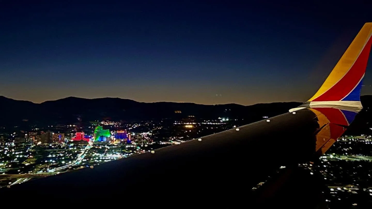 Back in the silver state! The Austin Film Festival writers conference was amazing 🤩 , but exhausting 🫩 I&rsquo;m glad to be home!! 
Happy Nevada Day!! 
#nightflight #noplacelikehome❤️ #southwestairlines #renonevada #nevada @renoairport @cityofreno 
