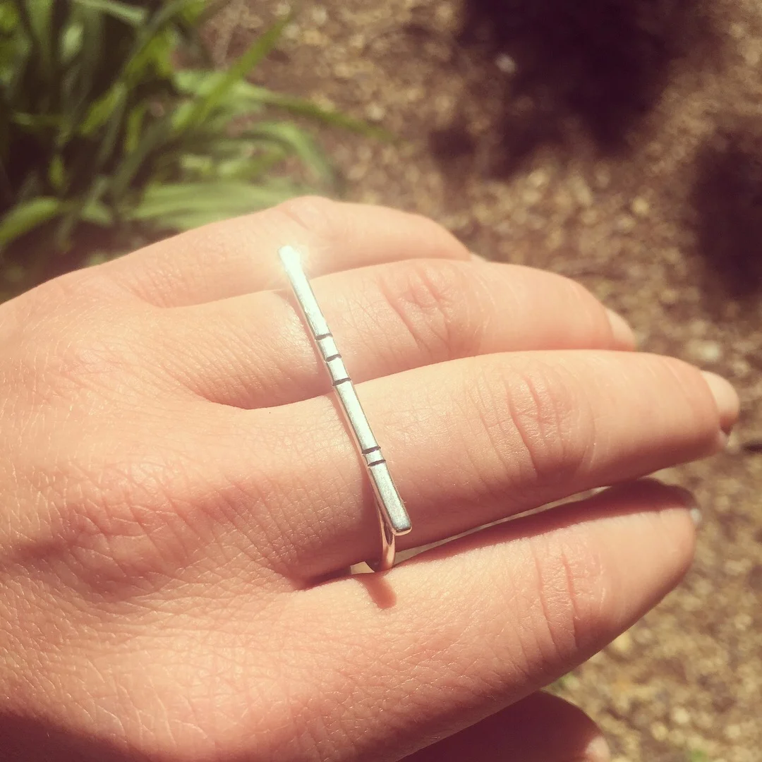  Simple and comfortable two finger ring 