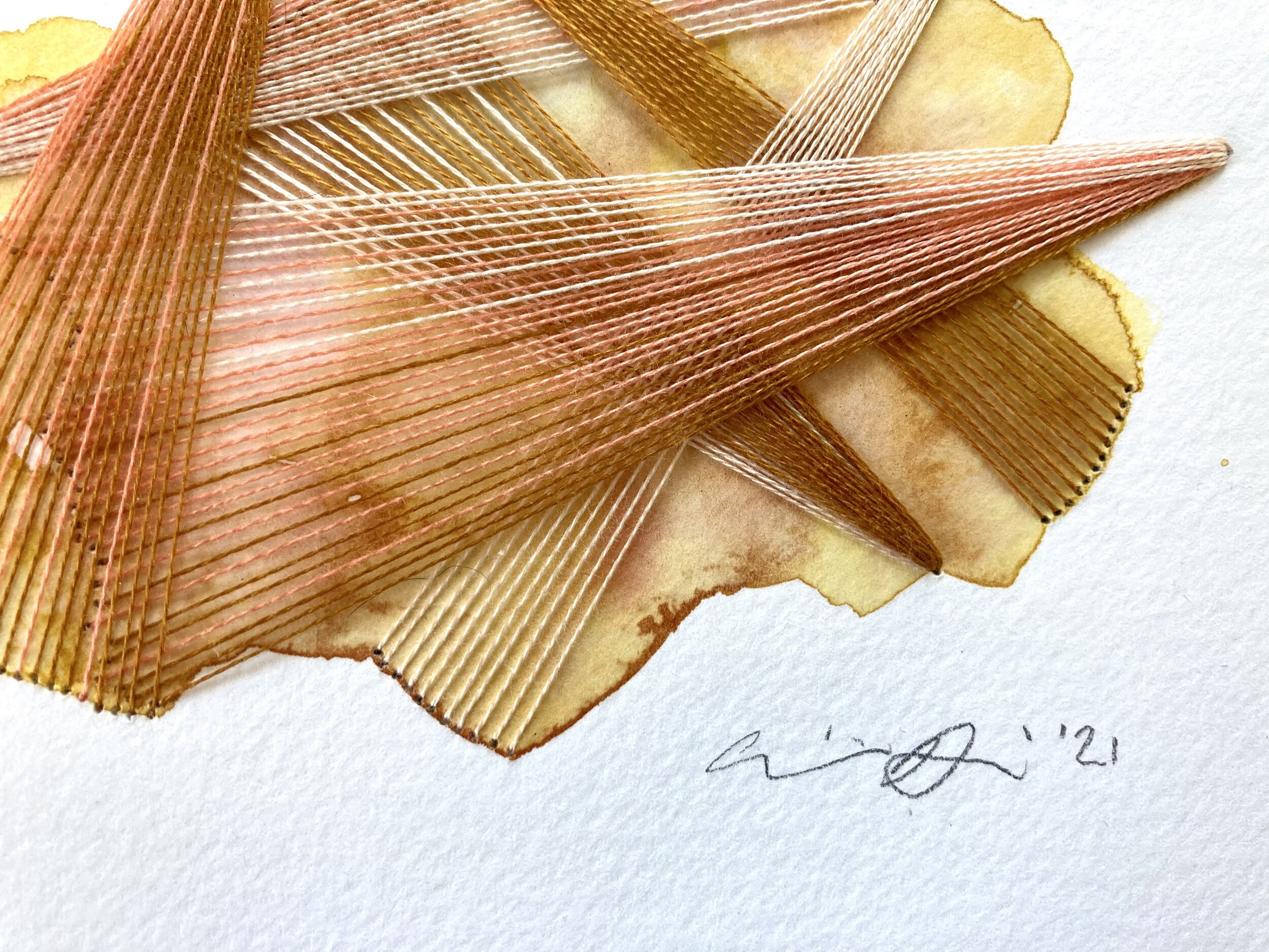 Watercolor and Embroidery in Golden Hour--detail 3