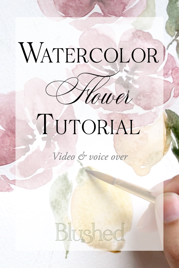 Watercolor Tutorial - How to Paint Flowers For Beginners