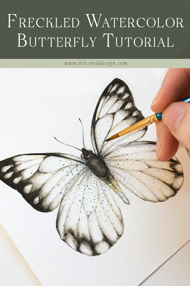 Freckled Watercolor Butterfly Tutorial