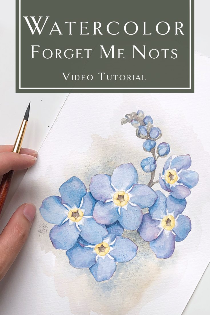 How to Paint Forget Me Nots - Watercolor Tutorial — Katrina Crouch