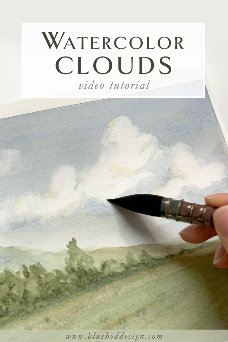 Painting Fluffy White Clouds with Watercolors - Beginner Tutorial