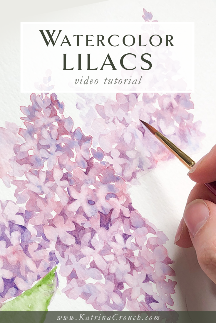 How to Paint Watercolor Lilacs Tutorial
