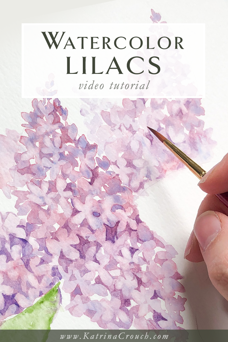 How to Paint on hot press watercolor paper - 4 Beginners - Lilac