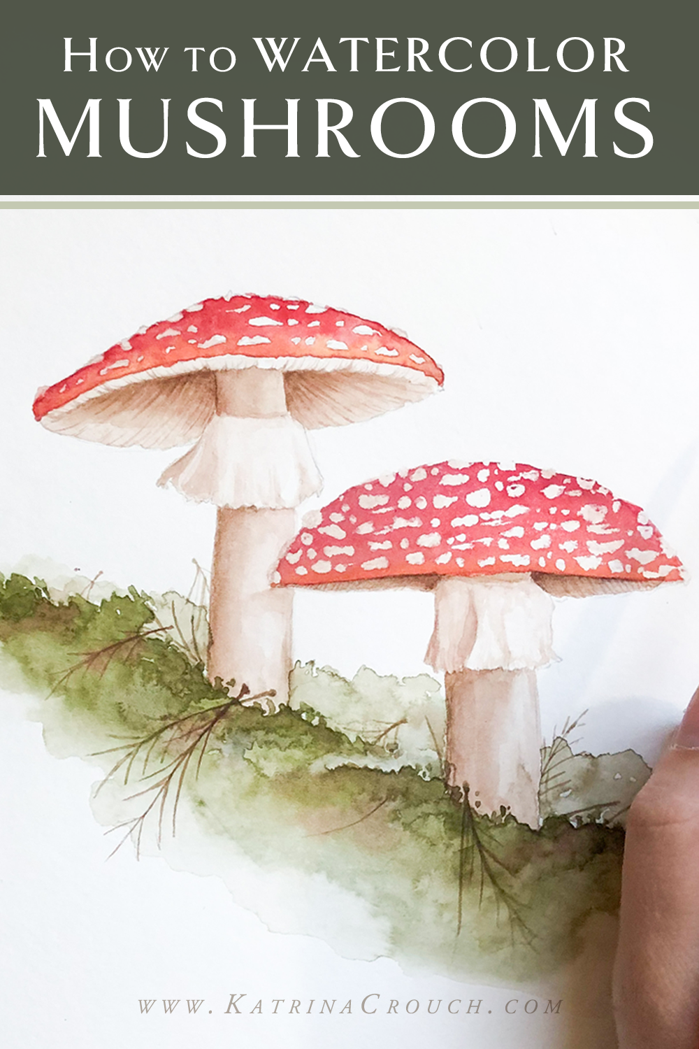 Easy Watercolor Mushroom Painting Tutorial — Katrina Crouch | Blushed ...