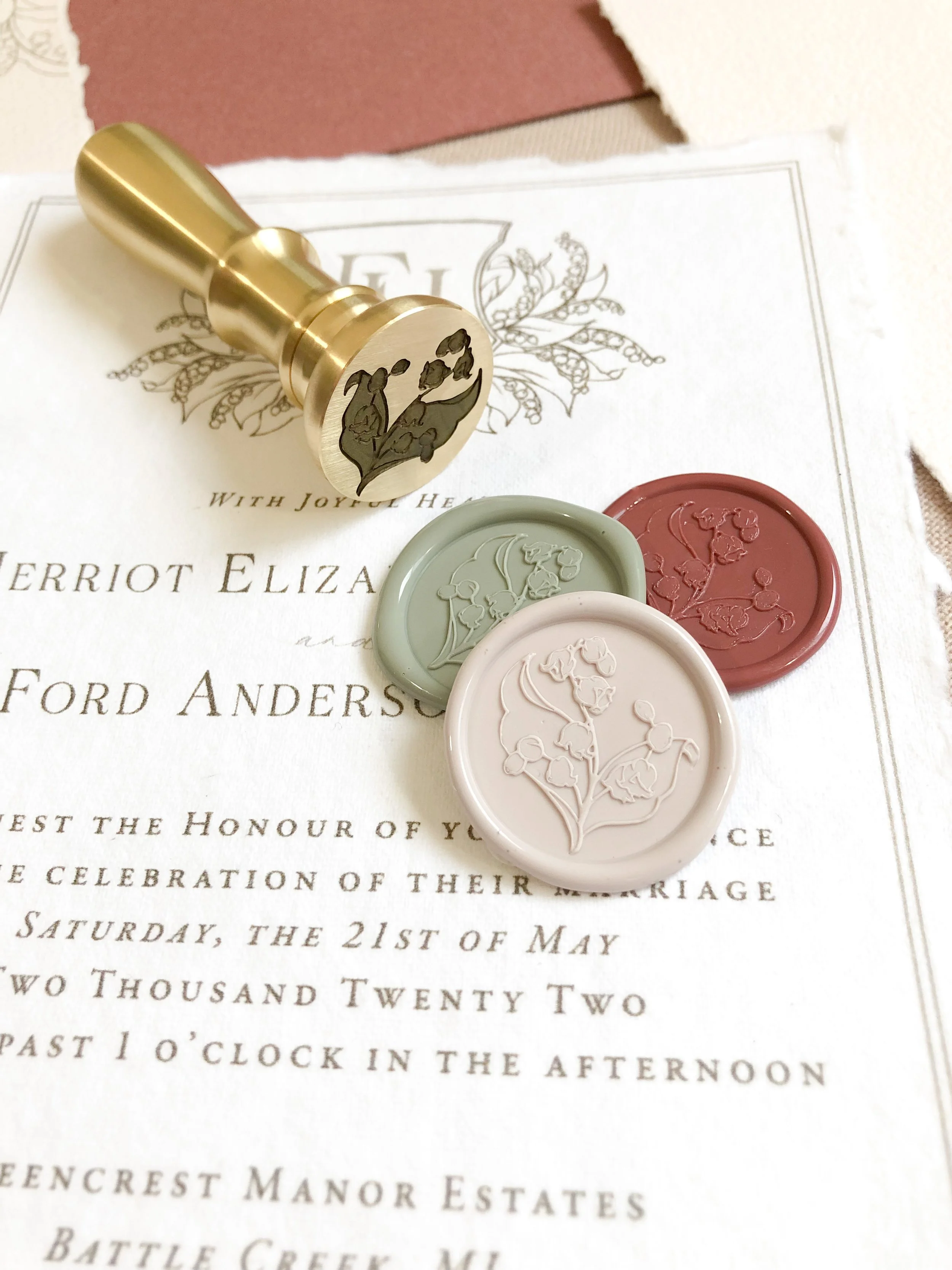 Peony Wax Stamp Make Wax Seals With Peony Flower Wax Stamp for Invitation  Seals and Envelope Seals Floral Stamp 