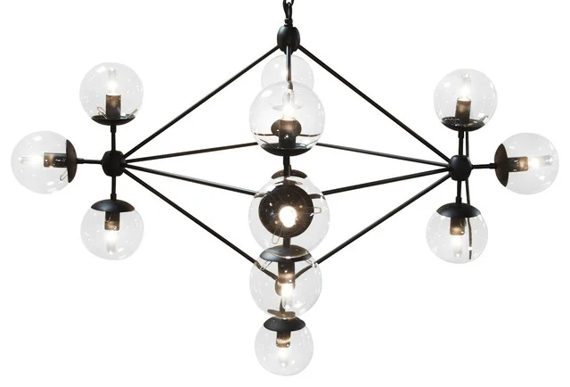 Dark Metal Pluto Chandelier