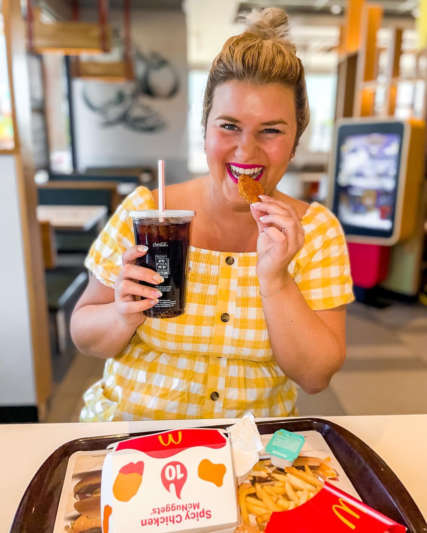 #Ad | Spicy Chicken McNuggets are back at my local @mcdonaldssouthernplains and I could not be more excited❤️&zwj;🔥 

The Spicy McNuggets are my favorite lunch, I'm so sad they're only here for a limited time! 

Tag someone you want to get Spicy Chi