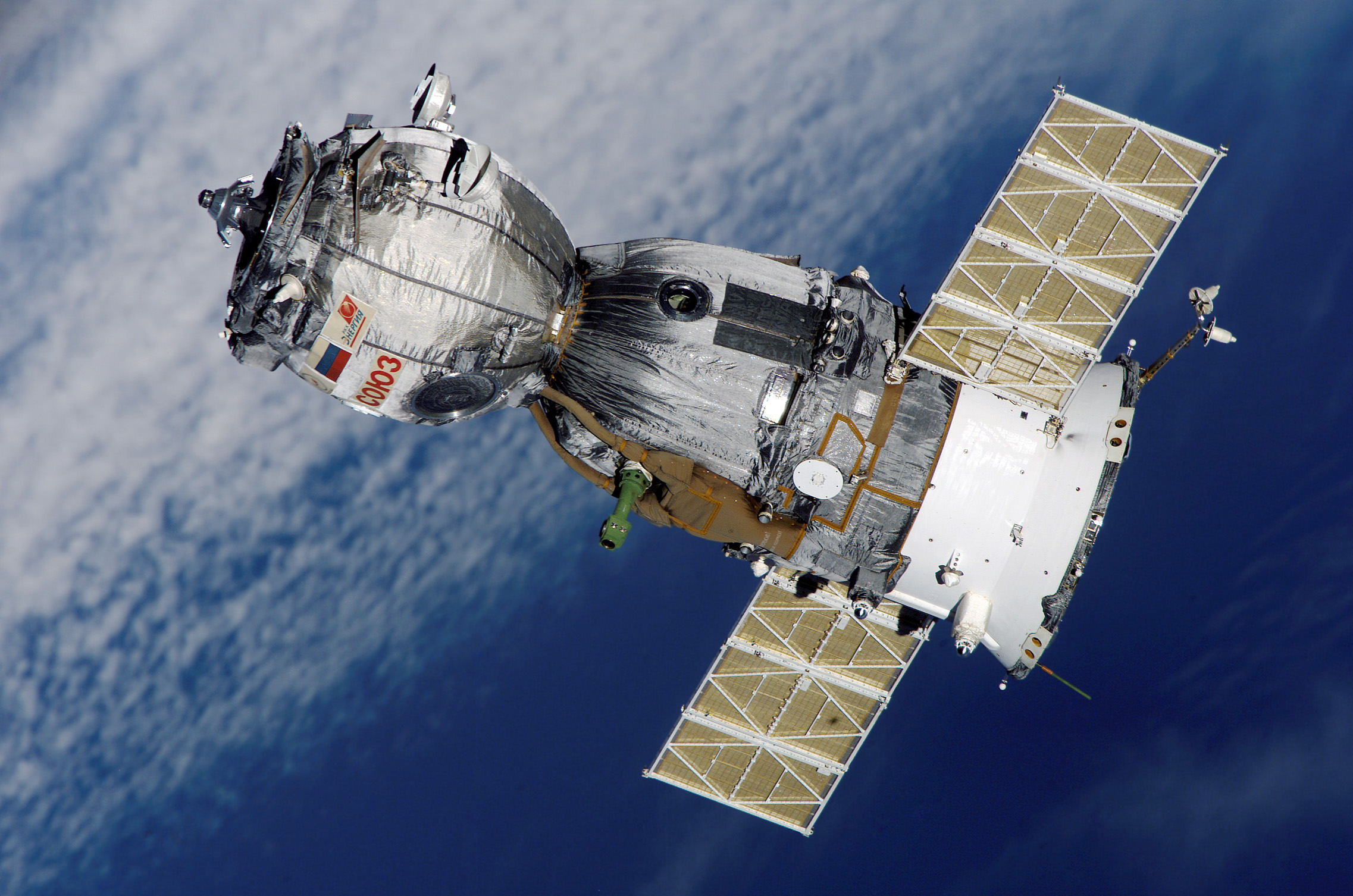  A Soyuz approaches the International Space Station. Photo Credit: NASA 