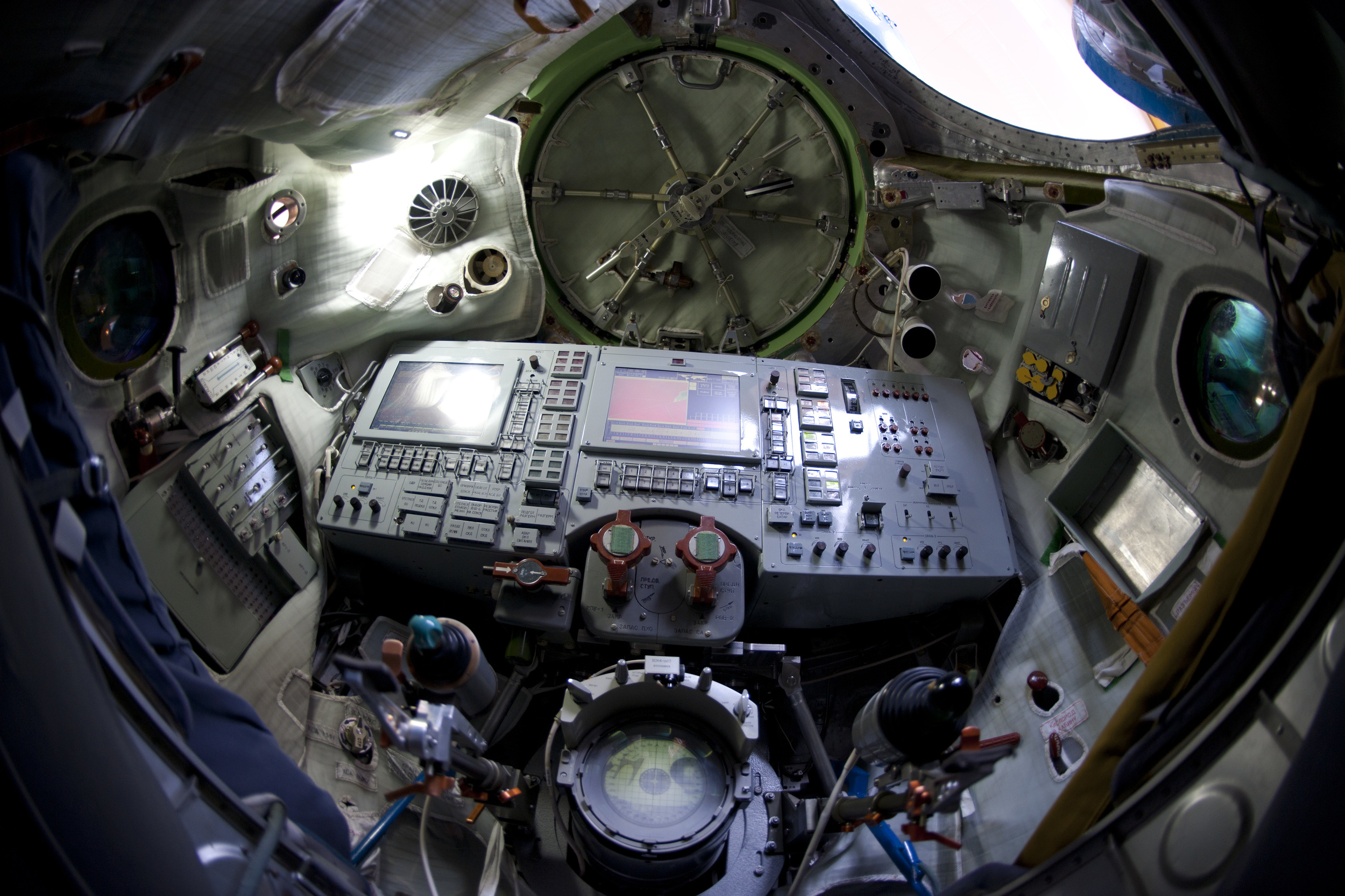  An interior view of the inside of a Soyuz. Photo Credit:&nbsp;S. Corvaja / ESA 