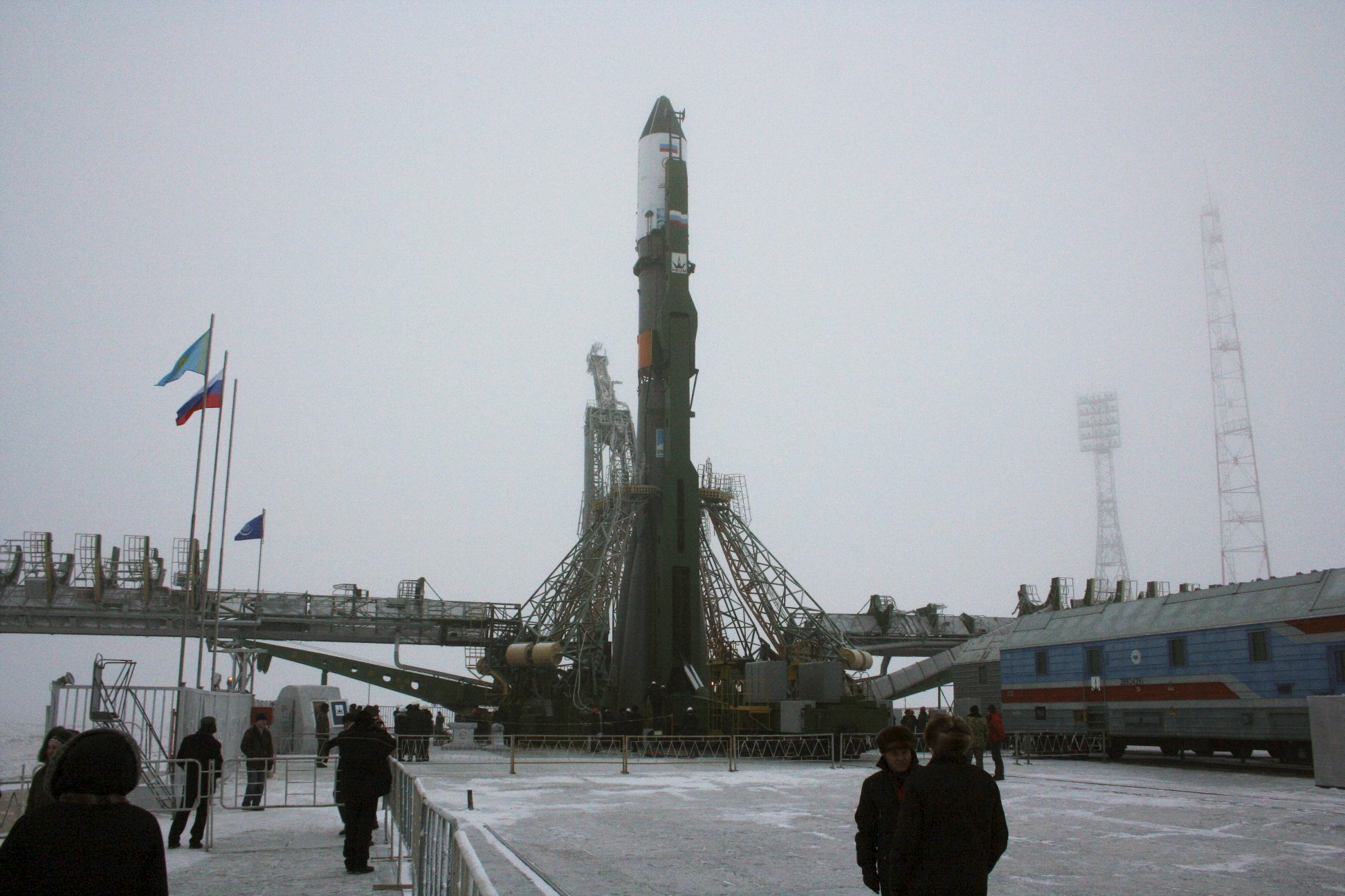  A Progress awaits launch at Baikonur Cosmodrome in Kazakhstan. Photo Credit: NASA 