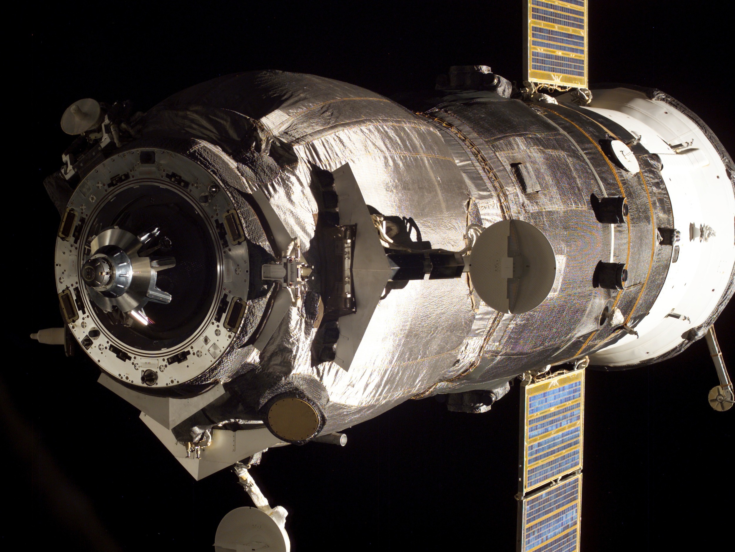  A Progress meters away from docking. Photo Credit: NASA 