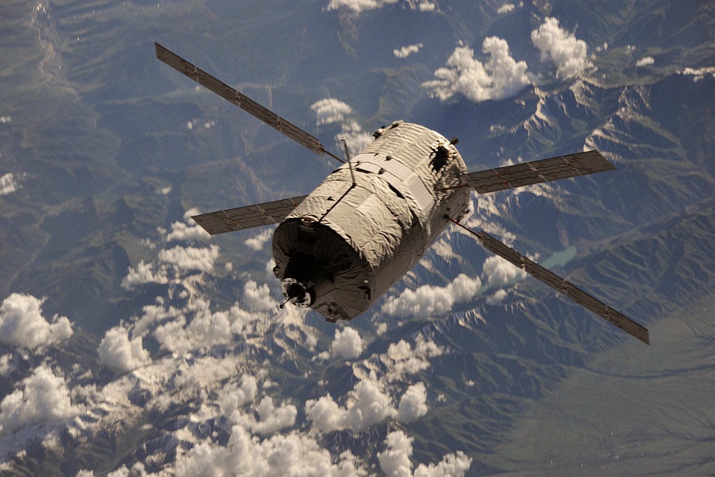  ATV flies below the International Space Station. Photo Credit: NASA 