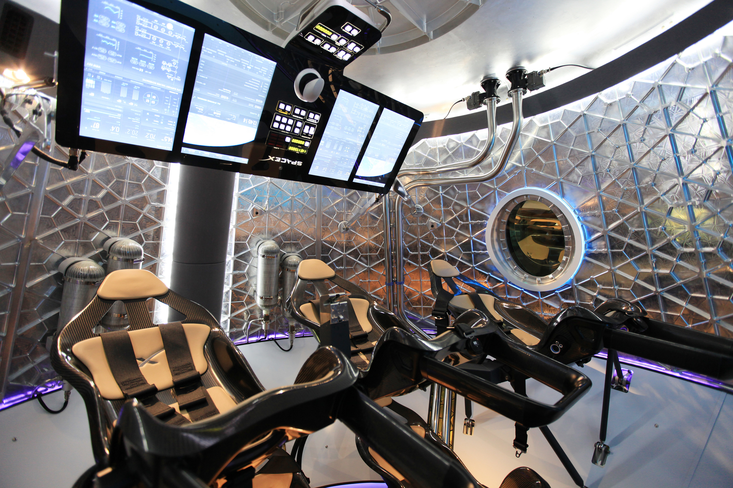  The interior of Crew Dragon. Photo Credit: SpaceX 