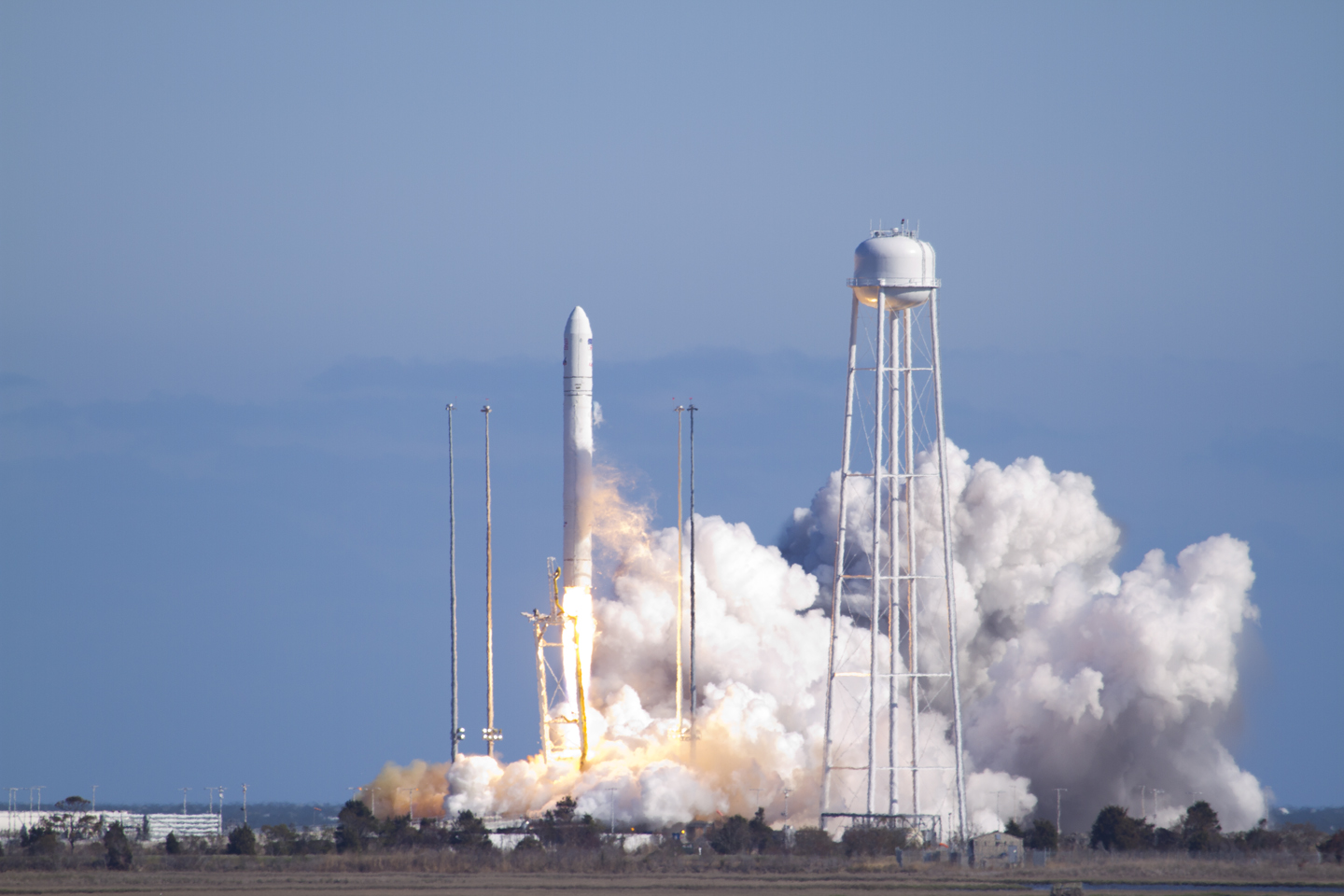  Cygnus is lofted into space by its primary launch vehicle, Antares. Photo Credit: Orbital ATK 