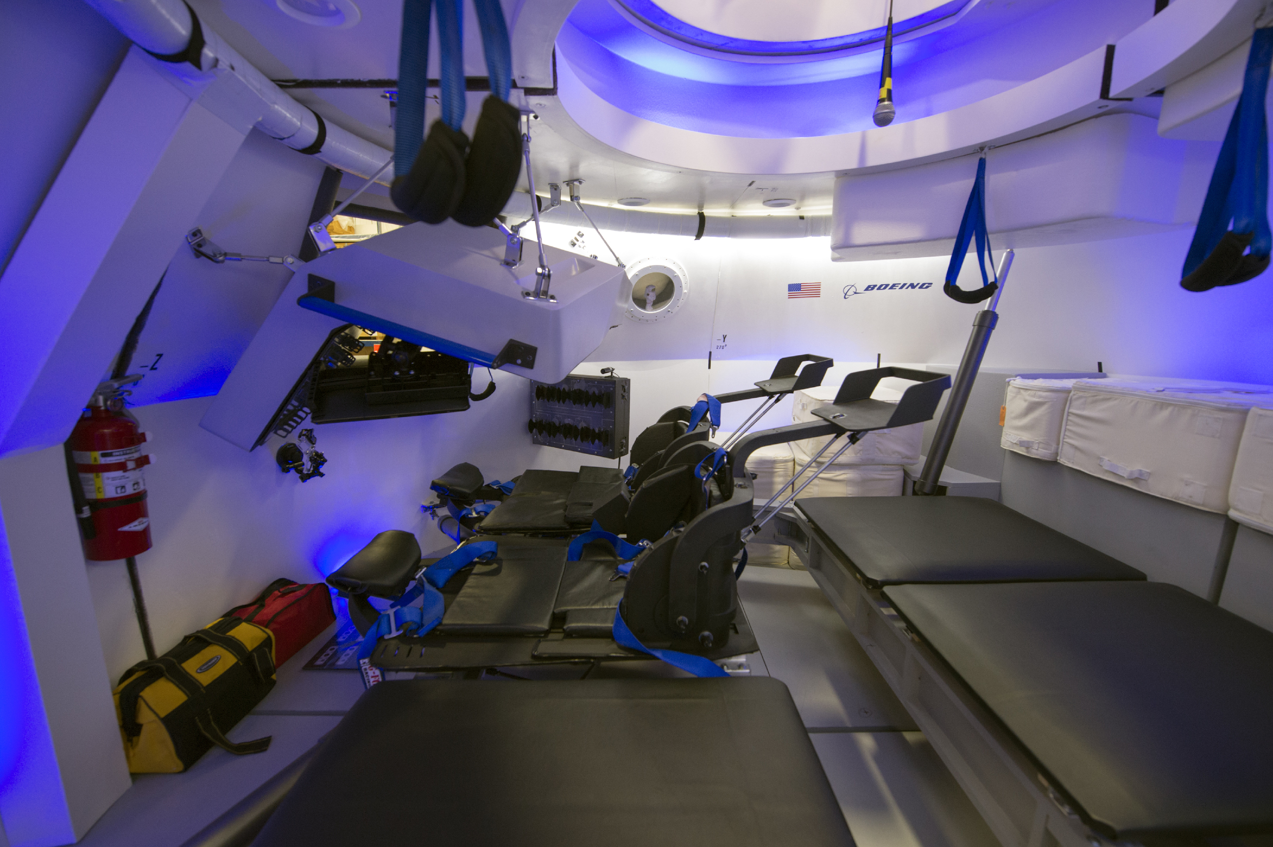  The interior of the CST-100 Starliner. Photo Credit: Boeing 