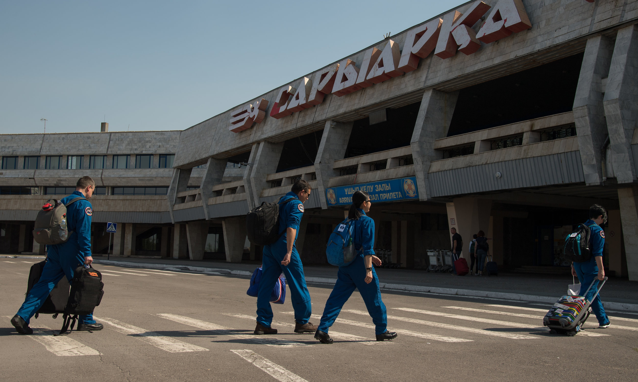  NASA, Roscosmos and Russian Search and Rescue teams deploy from the Karaganda Airport to Zhezkazgan in order to prepare for the Soyuz MS-04 landing. Photo and Caption Credit: BIll Ingalls / NASA 