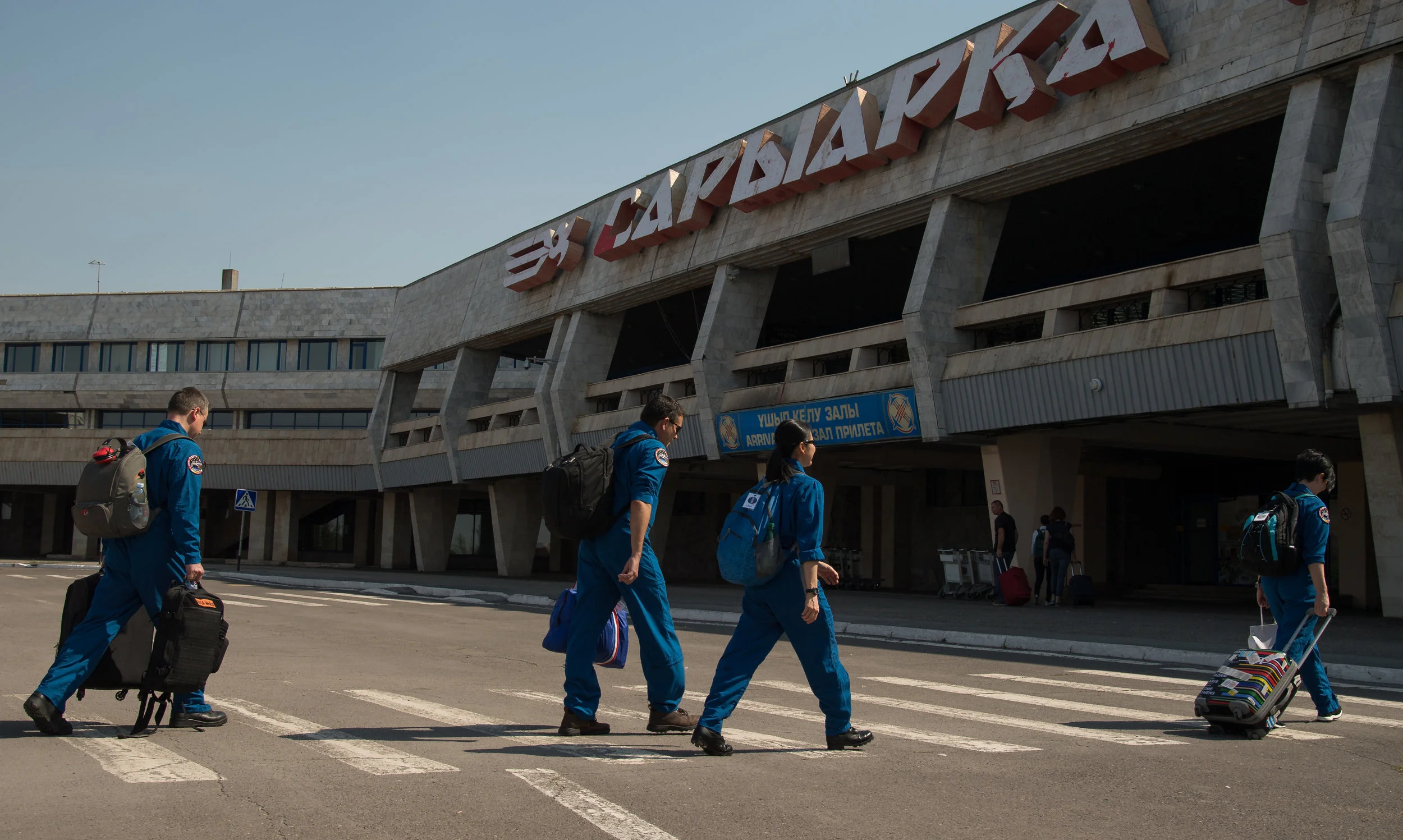 NASA, Roscosmos and Russian Search and Rescue teams deploy from the Karaganda Airport to Zhezkazgan in order to prepare for the Soyuz MS-04 landing. Photo and Caption Credit: BIll Ingalls / NASA