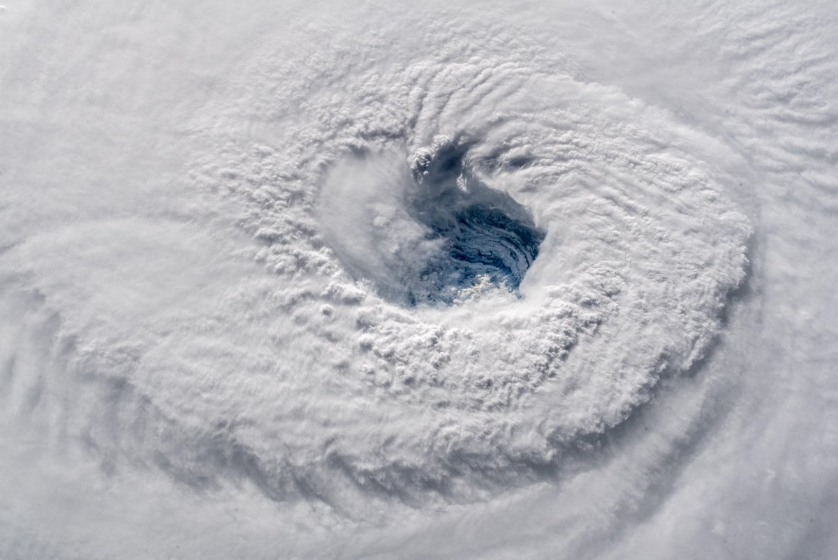  The eye of Hurricane Florence. Credit: Alexander Gerst / ESA 