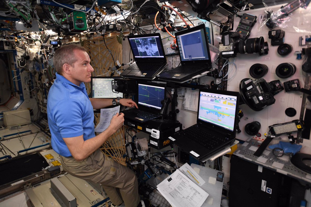 David Saint-Jacques monitors Crew Dragon’s approach to the ISS. Credit: NASA/ESA