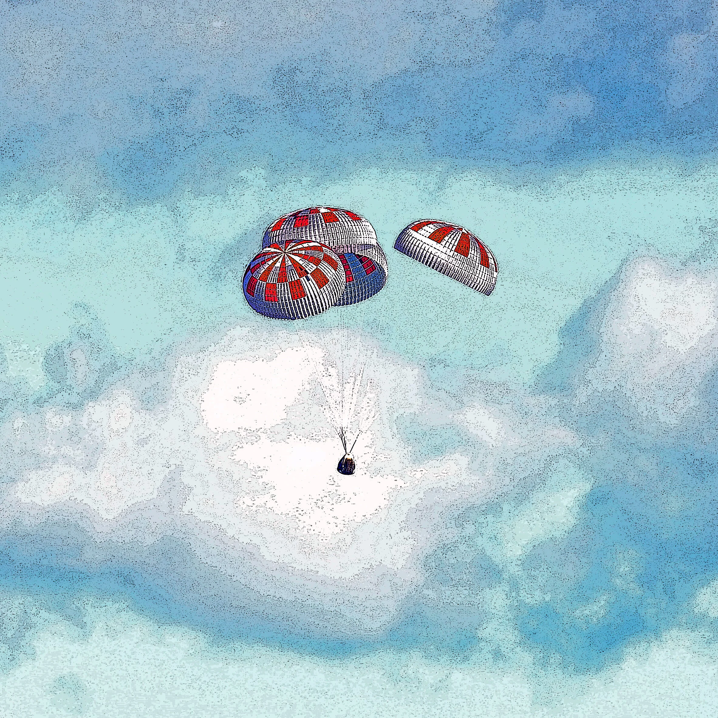 Crew-2 Dragon undocking, splashdown