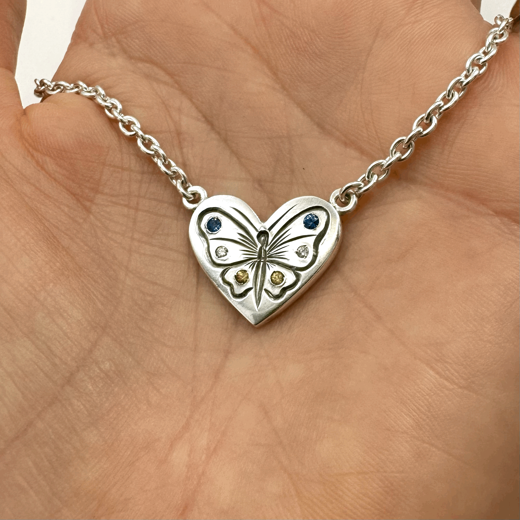 GEMSET BUTTERFLY - BLUE