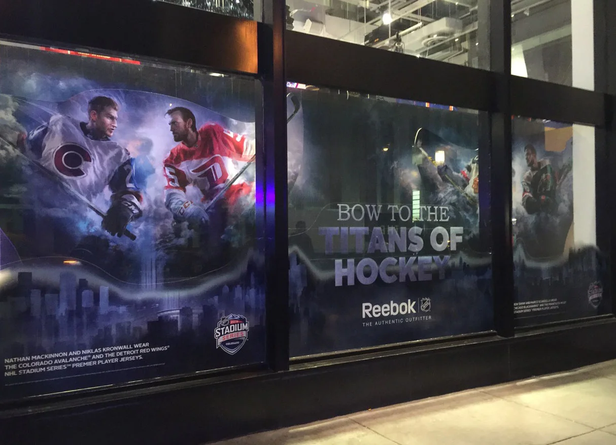 NHL Store Reebok Window Display