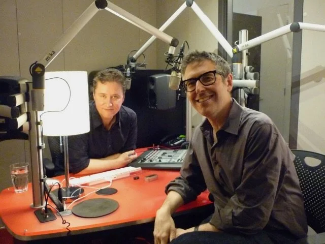 Richard Fidler with Ira Glass, in the studios of 'This American Life' in New York City.