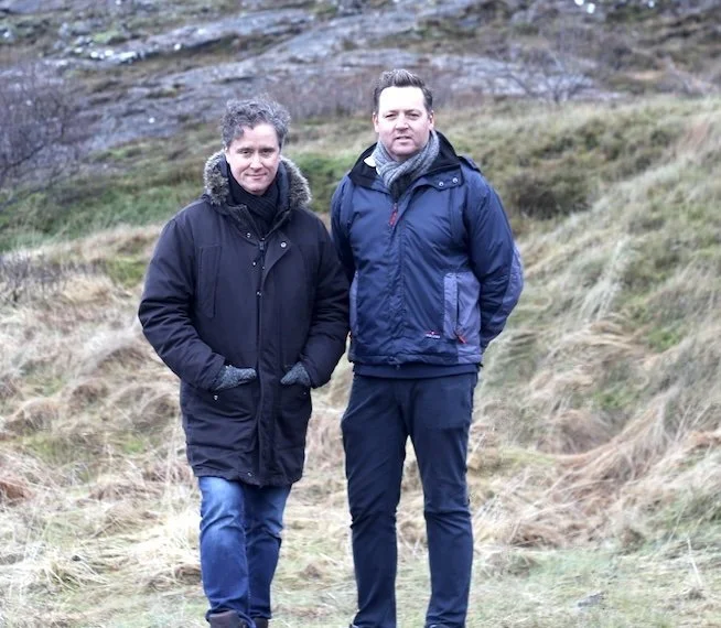Authors of 'Saga Land' Richard Fidler & Kari Gislason at Thingvellir Iceland